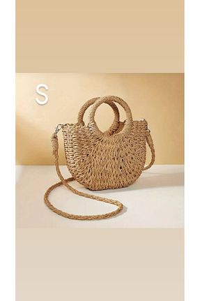کیف دوشی قهوه ای زنانه حصیر samilon - کد 926178223