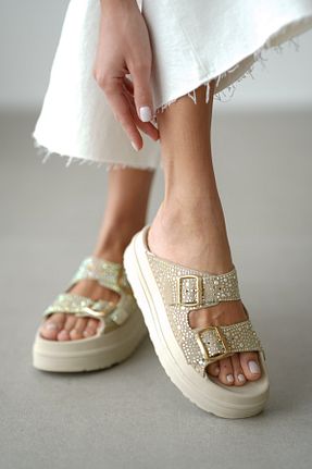 دمپائی نباتی زنانه چرم خالص selinshoes - کد 926214375