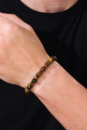 دستبند جواهر قهوه ای مردانه EG Jewels Atelier - کد 926232136