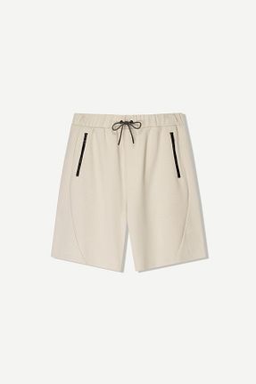 شلوارک و برمودا بژ مردانه اسلیم Bershka - کد 926219862