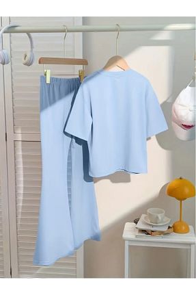 ست بالاتنه و پائین تنه آبی زنانه بافتنی PENTHİLUS - کد 926259571