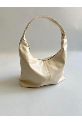 کیف دوشی بژ زنانه چرم مصنوعی Mia Collection - کد 926259132