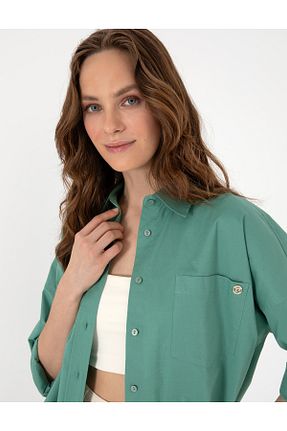 پیراهن طوسی زنانه اورسایز Pierre Cardin - کد 926300234