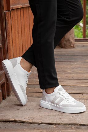 کفش اسنیکر سفید مردانه بند دار lavishoes - کد 926272696