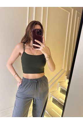 بلوز سبز زنانه بند دار Chamakh - کد 926301497