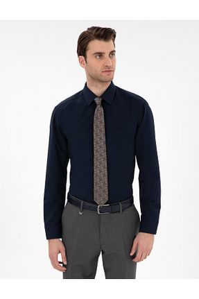 پیراهن سرمه ای مردانه رگولار Pierre Cardin - کد 926286226