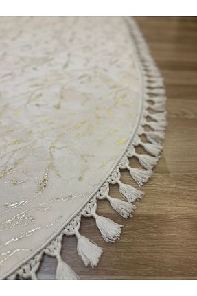 فرش سفید زیره ضد لغزش Bordo Halı - کد 926308719