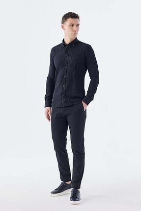 پیراهن مشکی مردانه اسلیم فیت Jakamen - کد 926312202