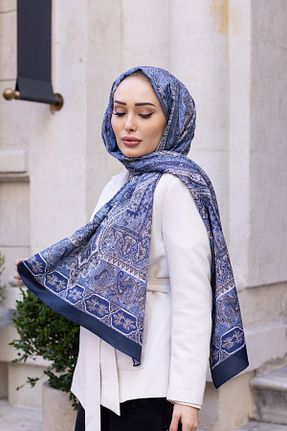 شال سرمه ای زنانه پنبه ای hkpolo - کد 926330958
