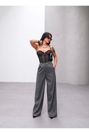 شلوار طوسی زنانه پلی ویسکون OUZ Fashion - کد 926328576