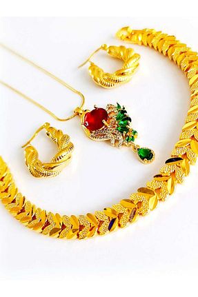 ست استیل زرد زنانه 3 تایی RSB Bijuteri - کد 926316436