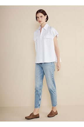 شلوار جین آبی زنانه پاچه لوله تفنگی BROOKS BROTHERS - کد 926329226