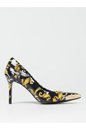 کفش پاشنه بلند کلاسیک مشکی زنانه چرم Versace - کد 926335953