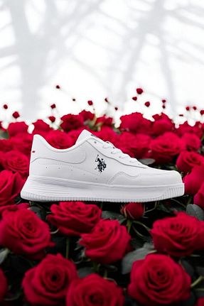 کفش اسنیکر سفید زنانه بند دار U.S. Polo Assn. - کد 926333321