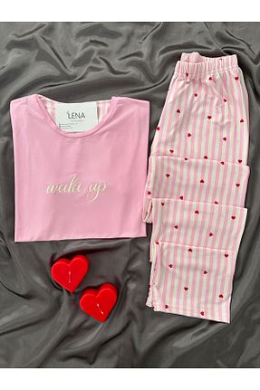 ست لباس راحتی صورتی زنانه ساده Lena Homewears - کد 926336698