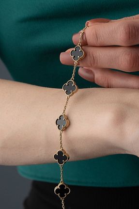 دستبند نقره طلائی زنانه 925 عیار AcestesDesign - کد 776448507