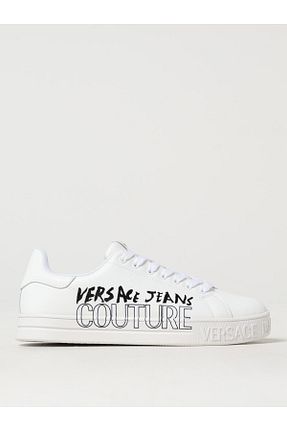 کفش اسنیکر سفید زنانه بند دار Versace - کد 926340146