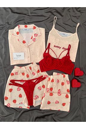 ست لباس راحتی صورتی زنانه ساده Lena Homewears - کد 926255018