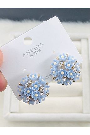 گوشواره جواهر آبی زیرکن DS DİAMONDSHOP - کد 926351245