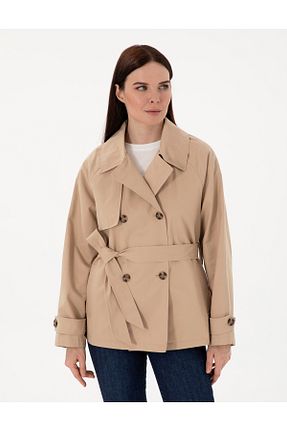 ترنچکت بژ زنانه Pierre Cardin - کد 926547866