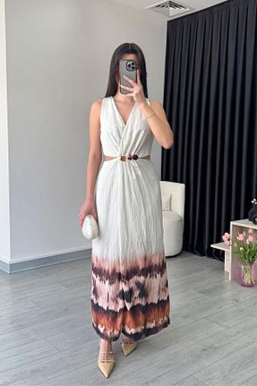 لباس سفید زنانه بافتنی ECEMİ - کد 926348560