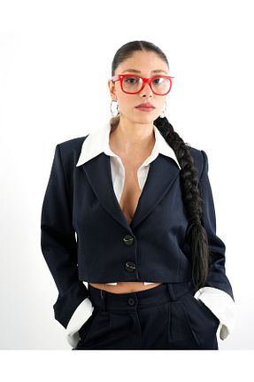 کت بلیزر سرمه ای زنانه Blazer MODA - کد 926352394