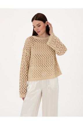 پلیور بژ زنانه ساده Pierre Cardin - کد 926352034