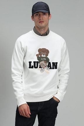 سوئیشرت سفید مردانه Slogan Lufian - کد 374792074