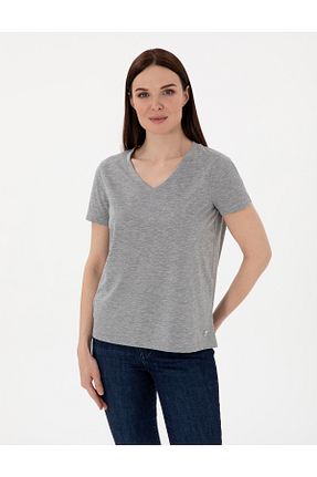 تیشرت طوسی زنانه رگولار Pierre Cardin - کد 926355941