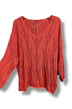 بلوز قرمز زنانه طرح دار Butik - کد 891061837