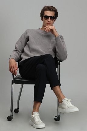 شلوار سرمه ای مردانه مخلوط پلی استر Lufian - کد 386595225