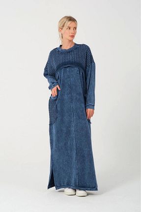 لباس آبی زنانه بافت Butik - کد 891070609