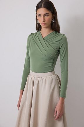 بادی حجاب خاکی زنانه پنبه ای Touche Prive - کد 926358001