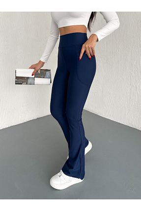 ساق شلواری سرمه ای زنانه بافتنی ebru akten butik - کد 926361194