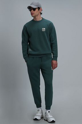 سوئیشرت سبز مردانه چاپی Lufian - کد 758738648