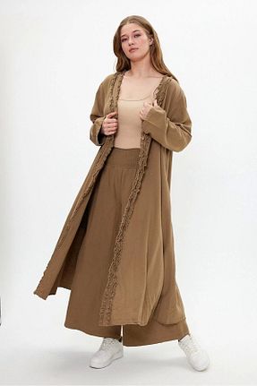 ست بالاتنه و پائین تنه قهوه ای زنانه بافت SUMEF - کد 921373621