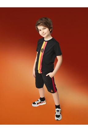 ست بالاتنه و پائین تنه مشکی بچه گانه بافتنی Galatasaray - کد 926558243
