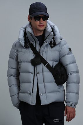 کاپشن طوسی مردانه رگولار Lufian - کد 758738894
