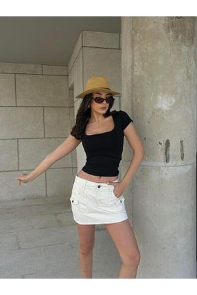 بلوز مشکی زنانه ساده minaaise - کد 926375635