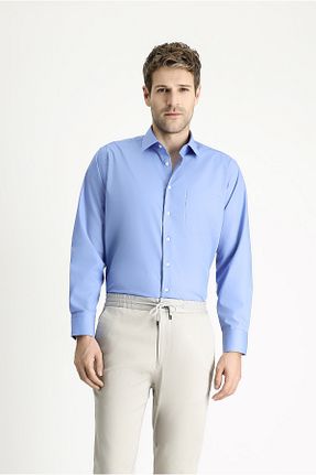 پیراهن فیروزه ای مردانه رگولار Kiğılı - کد 824699389
