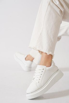کفش اسنیکر سفید زنانه بند دار Moda Pie - کد 926424086