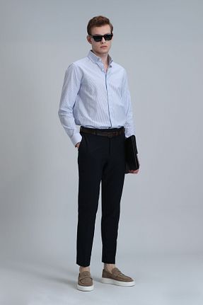 شلوار سرمه ای مردانه بافتنی Lufian - کد 826338871