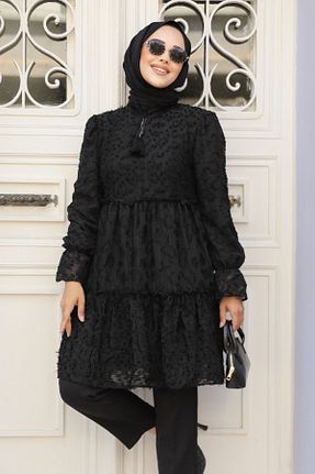تونیک حجاب مشکی زنانه پلی استر Neva Style - کد 835304462