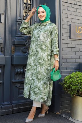 تونیک حجاب خاکی زنانه پلی استر Neva Style - کد 847746696