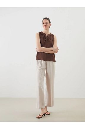 شلوار بژ زنانه بافتنی LC Waikiki - کد 926441389