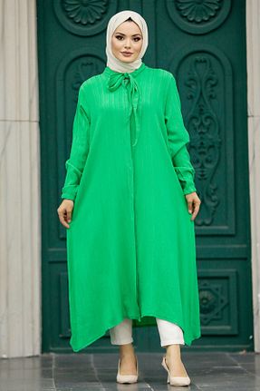 تونیک حجاب سبز زنانه مخلوط پلی استر Neva Style - کد 750839364