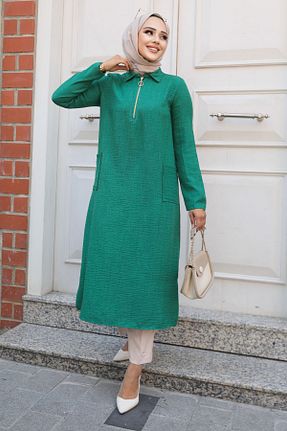 تونیک حجاب سبز زنانه پلی استر Neva Style - کد 799683170