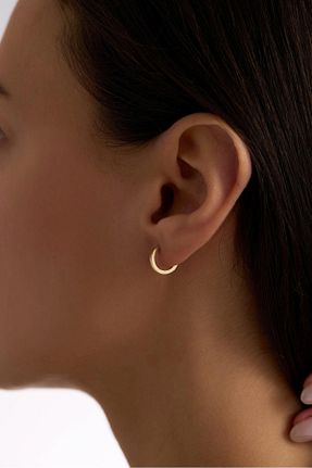 گوشواره طلا طلائی زنانه 14 عیار Tufanlar Kuyumculuk - کد 926632545