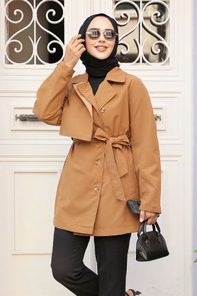 کلاه و ابایا قهوه ای زنانه پنبه ای Neva Style - کد 854836083