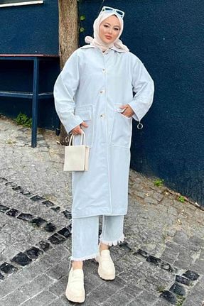 ترنچکت حجاب آبی زنانه پلی استر Neva Style - کد 788313938